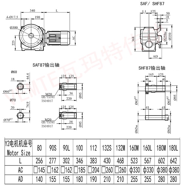 Saf SHF87減速機圖紙 Saf SHF87減速機圖紙
