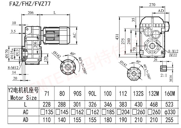 FAZ FHZ FVZ 77減速機圖紙 FAZ FHZ FVZ 77減速機圖紙